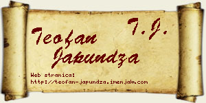 Teofan Japundža vizit kartica